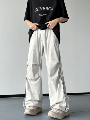 Wholesale High Street Trench Coat Style Men's Spring and Autumn New Arrival American Striped Quick Dry Work Pants for Sports and Casual Wear