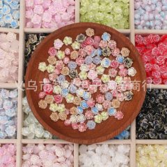 树脂软胶扎染仿真花紫外线夜DIY手工茉莉软花美甲饰品美甲素材