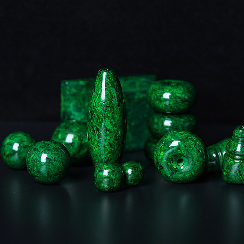 Wholesale factory-sourced live-streamed imitation green oryx horn single & loose beads, artisanal Buddhist prayer beads, and women's beaded autumn-style charm beads