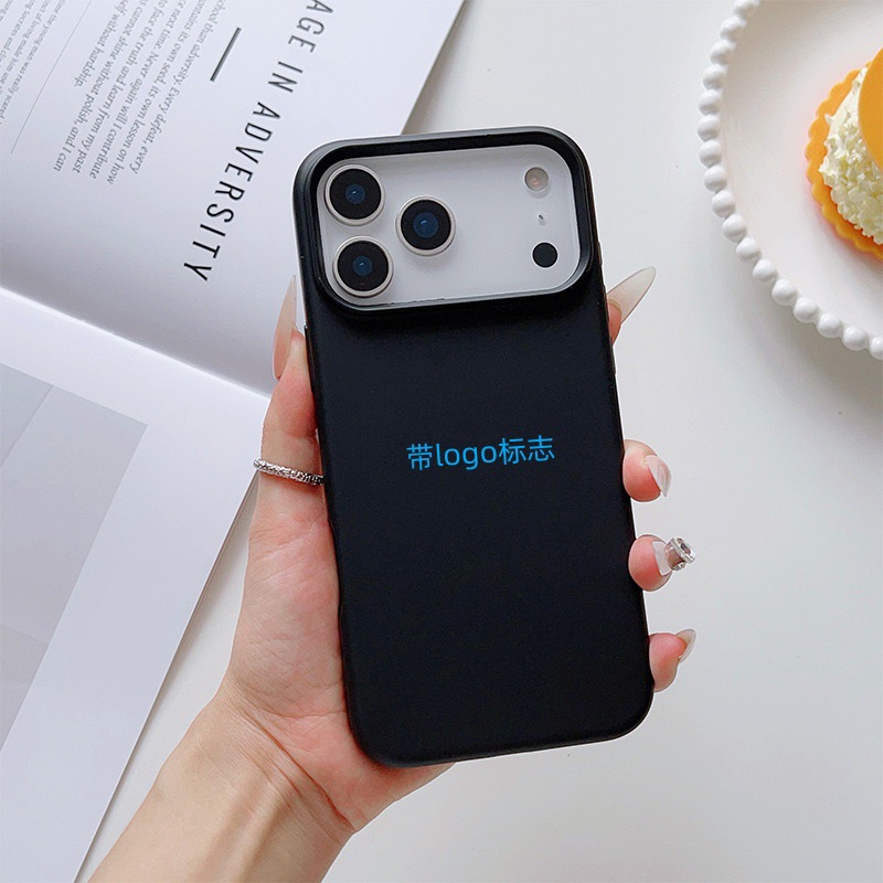 iPhone17promax/17air/17에 적합한 ins 스타일 액체 실리콘 로고가 포함된 모든 항목을 포함하는 낙하 방지 휴대폰 케이스