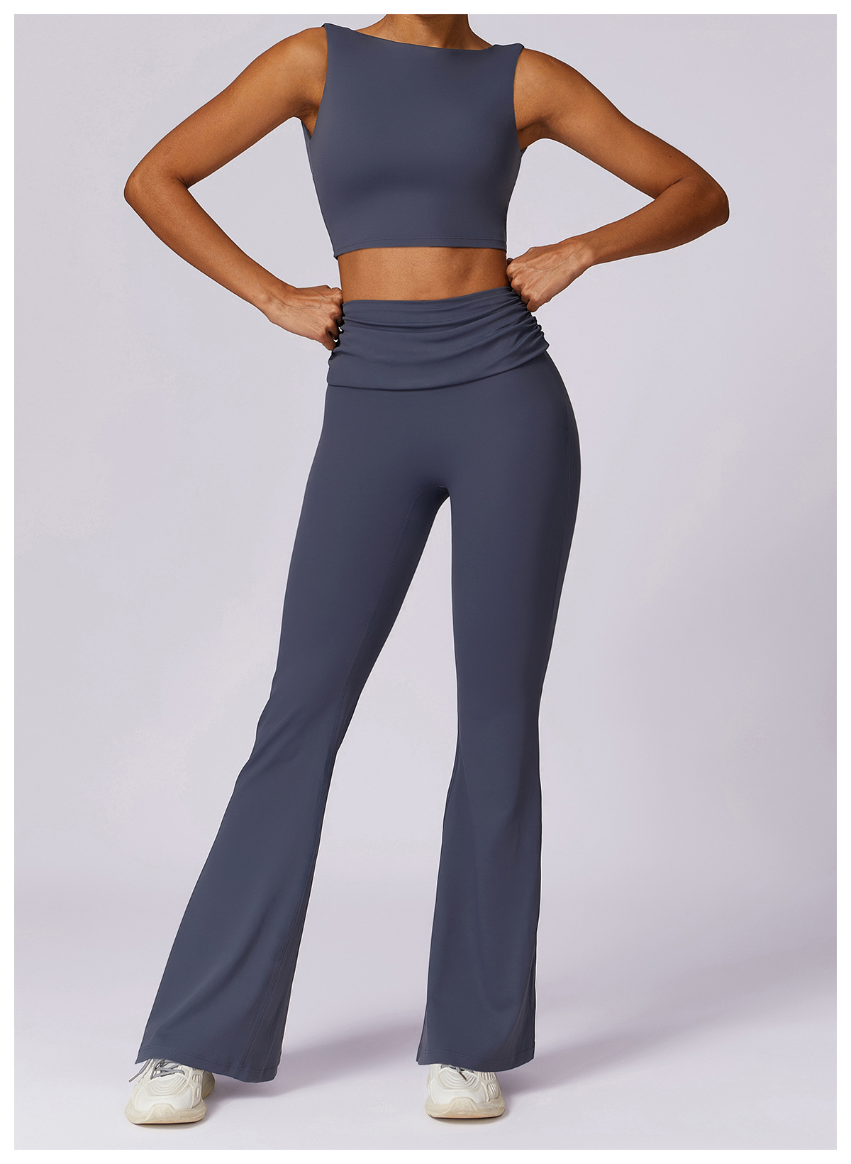 Zechuang Women's Spring Nude Tights Quick Drying Breathable Back Yoga Fitness Suit For Running Sports_ecoleips.com