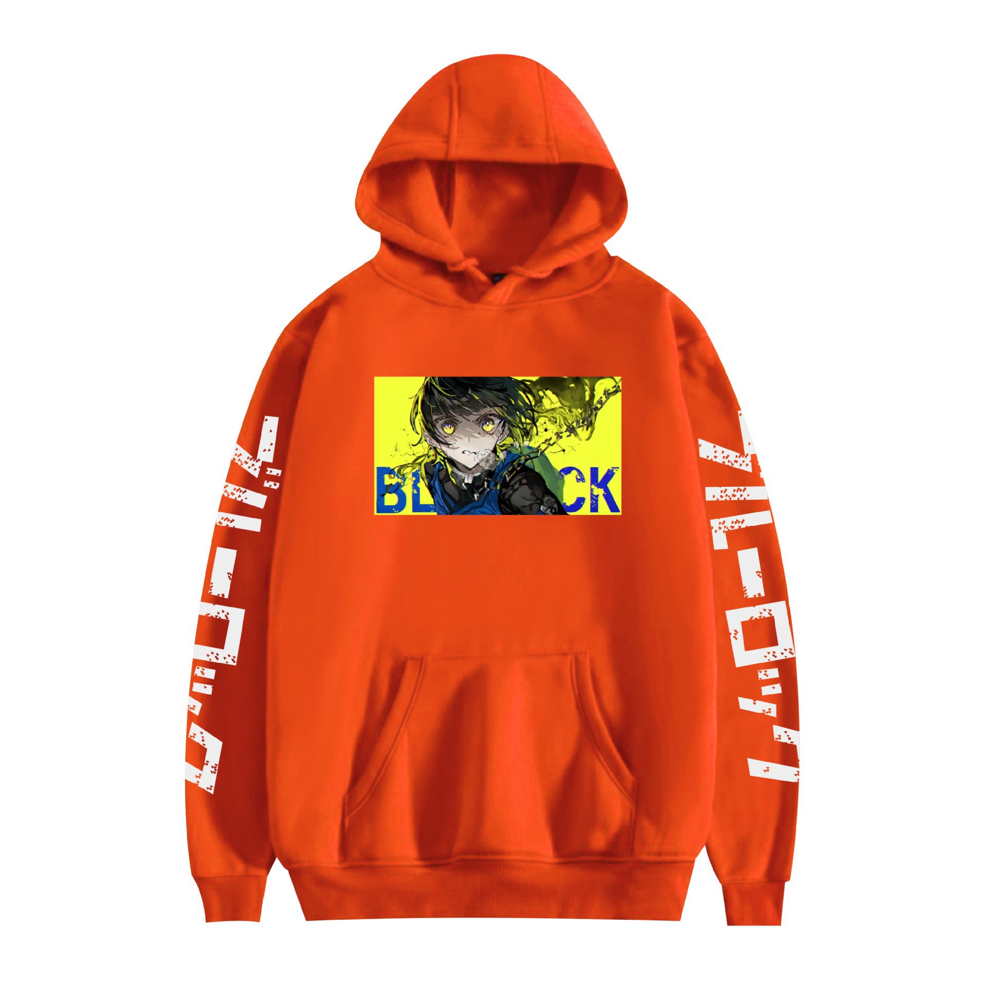 Transfronterizo nuevo estilo BLUE LOCK azul prisión animación periférico hombre suéter con capucha suelto suéter casual mujer