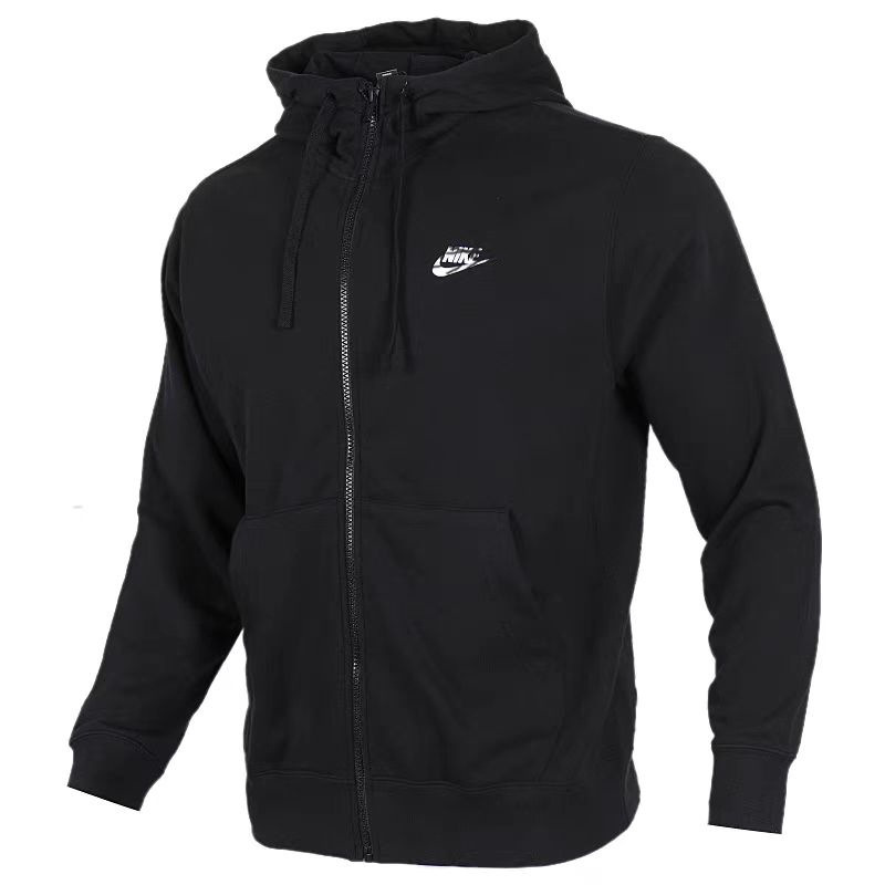 Nike Club Fleece Jacket Full-Zip Hoodie Black