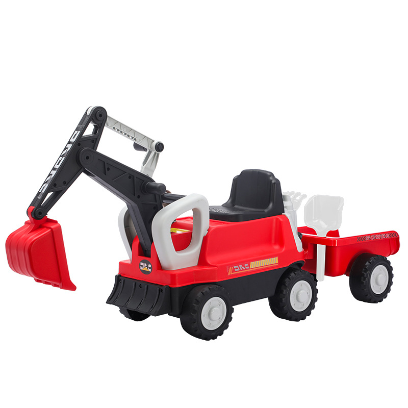 Nuevo bebé grande simulación excavadora patina con cucharón de ingeniería manual para enviar pala adecuada para bebés de 1 - 4 años