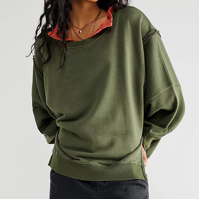 Women's Sweatshirt Oversized Knit Top For Autumn And Winter_voghion.com