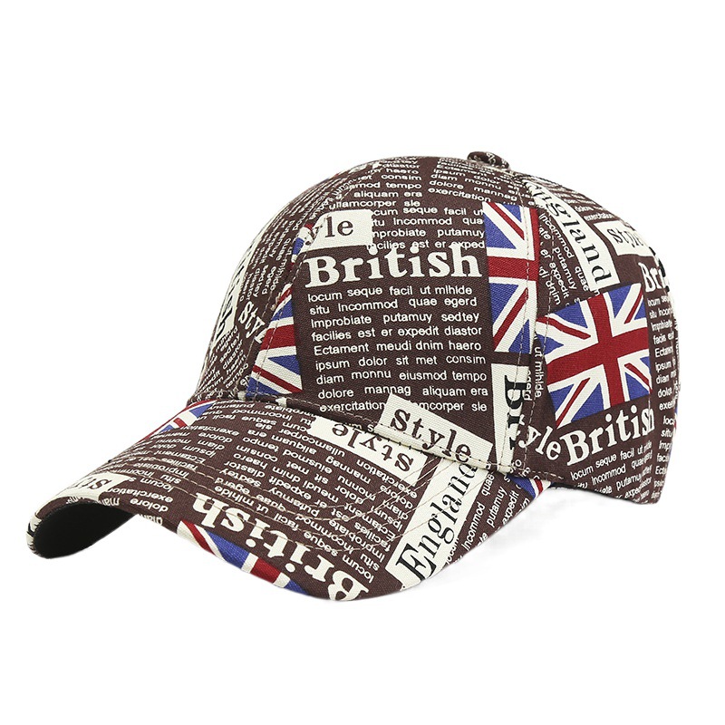 Gorra de béisbol con bandera británica de color beige para hombres y mujeres adultos, sombrero para el sol_voghion.com