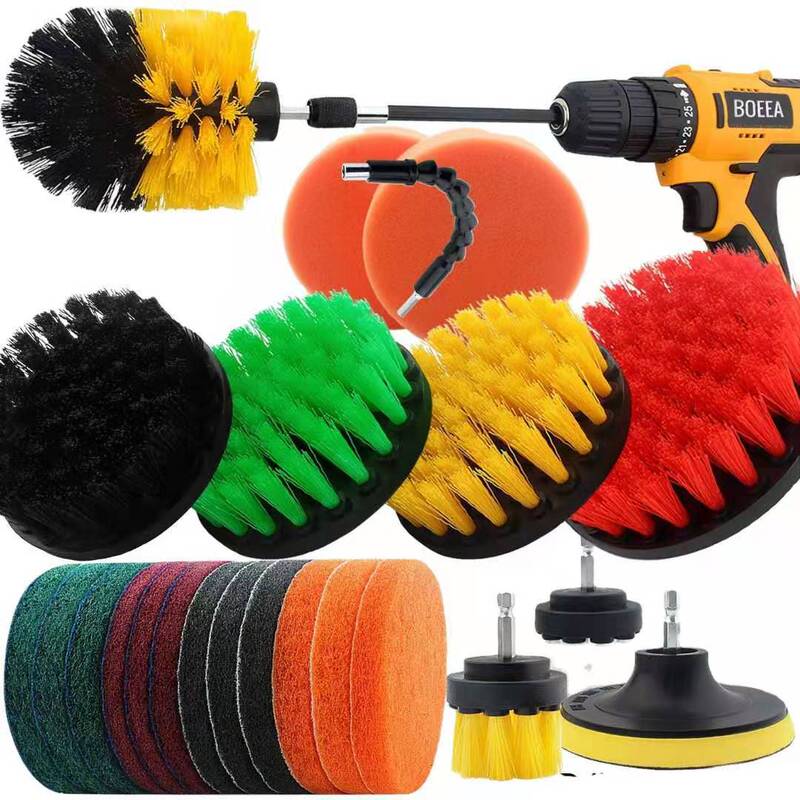 Factory direct sale cross-border hot electric drill brush 24 piece set Electric cleaning brush tool brush disc brush small brush drill bit