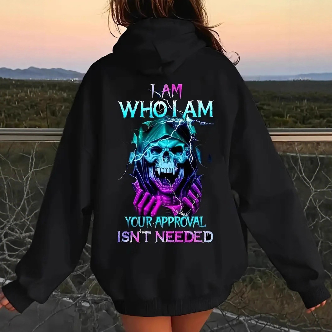 Sonbahar Kış Modası Harf Desenli Baskılı Kapüşonlu Sweatshirt Günlük Trend Hip Hop Sokak Çok Yönlü Üst Ceket_voghion.com