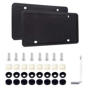 Amazon Mexico US Silicone License Plate Frame Car License Plate Bracket Scratch-resistant US Gauge Fluorescent License Plate Frame