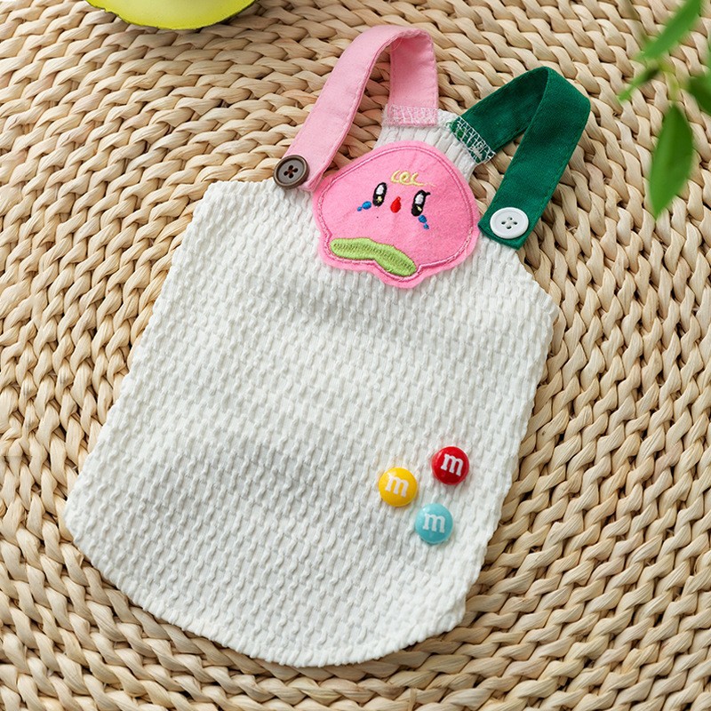 Nueva primavera y verano cachorro lindo pequeño animal mochila chaleco mochila ropa de dos patas gato lindo ropa para mascotas