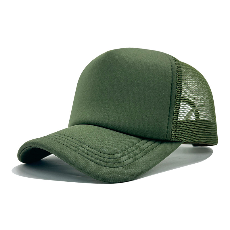Gorra de malla de color sólido para exteriores transfronteriza, gorra con visera de protección solar, logo bordado, placa ligera transpirable, gorra de béisbol de malla al por mayor