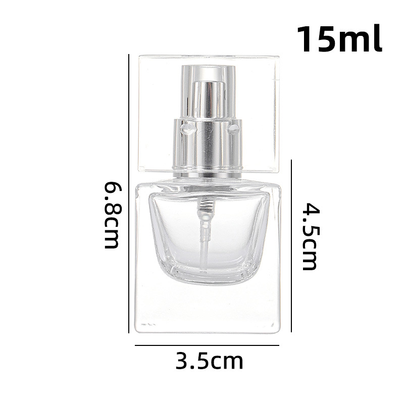 15ml botellas de perfume transparentes botellas de perfumes prensadas botellas de spray botellas de cosméticos botellas de vidrio de muestra pequeña botella de fragancia