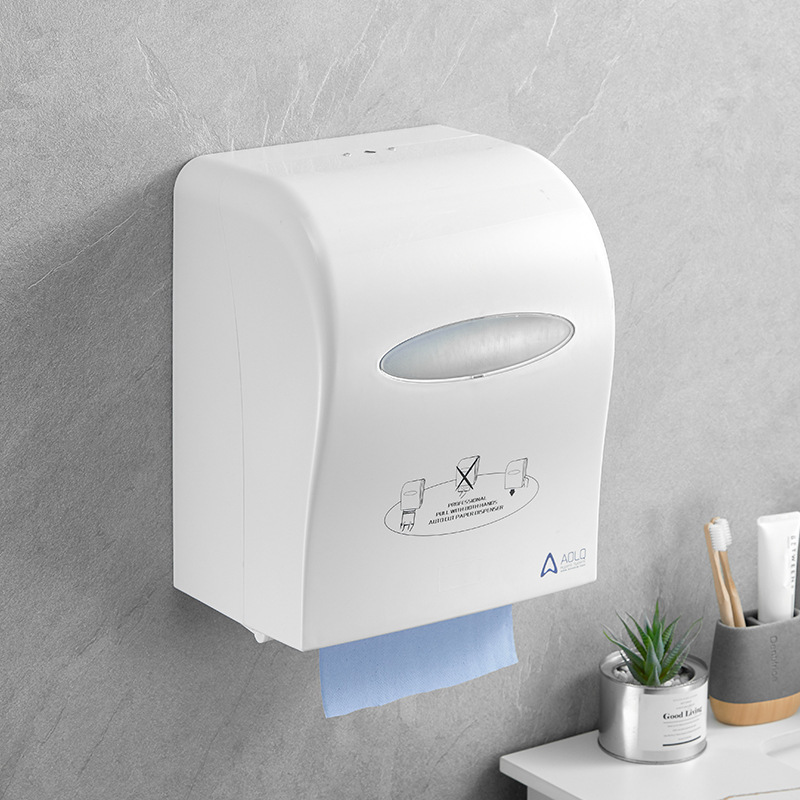 Toilet Manual Rotating Paper Dispenser Paper Towel Dispenser Bathroom Paper Towel Holder Paper Towel Box Paper Cutter Commercial