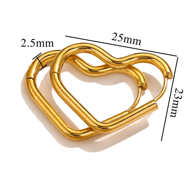ステンレス愛イヤリングチタン鋼防水桃心耳ボタンファッションシンプルDIYイヤリングアクセサリー部品|undefined