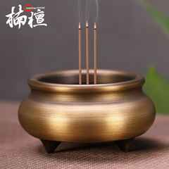IYR7 Brass Incense Burner for Home Use, Indoor Buddha Worship Incense Burner, Offering Incense Burner, Cinnamon Incense Burner, Decorative Incense Burner