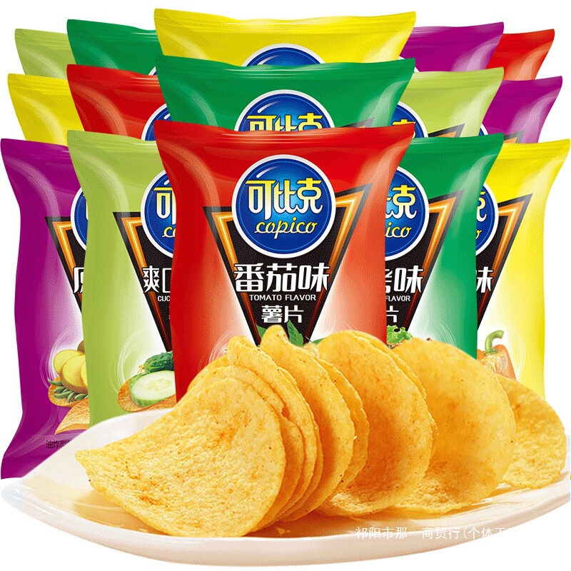 Kebike Potato Chips 32g Casual Snacks to Satisfy Cravings, Multi-Flavor Mixed Snacks, New Year's Eve Snacks, Tomato Flavor