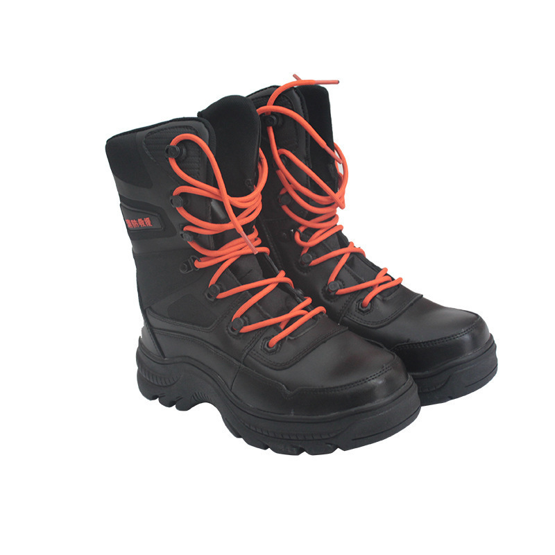 威固森林救援黑色长款消防鞋防扎防火防护靴高温防砸防扎阻燃皮靴