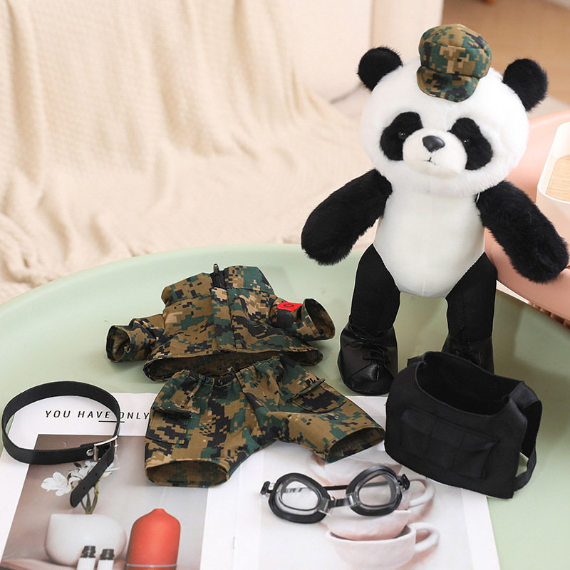 Camuflaje Panda Montar Muñeca Conejo Muñeca Soldado Soldado Hermano Peluches Soldado Veterano Memorial Ceremonia de Policía