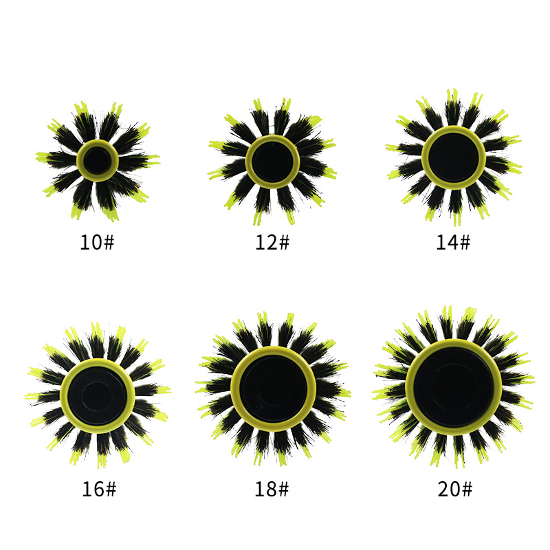 Nuevo tubo de aluminio alargado rodillo peine Cerda mango de madera cilindro pelo peine alta temperatura resistente mullido belleza peine