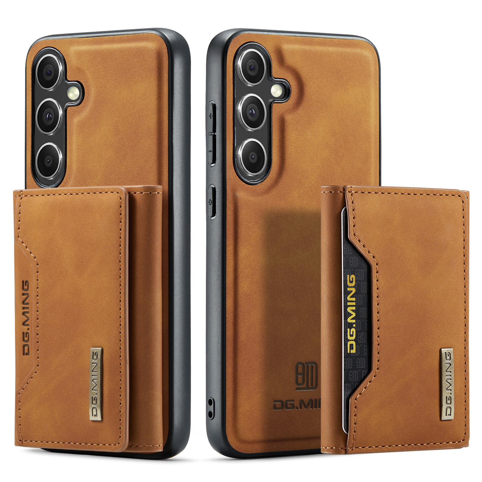 M2 per Samsung S24 custodia protettiva magnetica a tre ante S24 Plus custodia per telefono portafoglio diviso due in uno_voghion.com