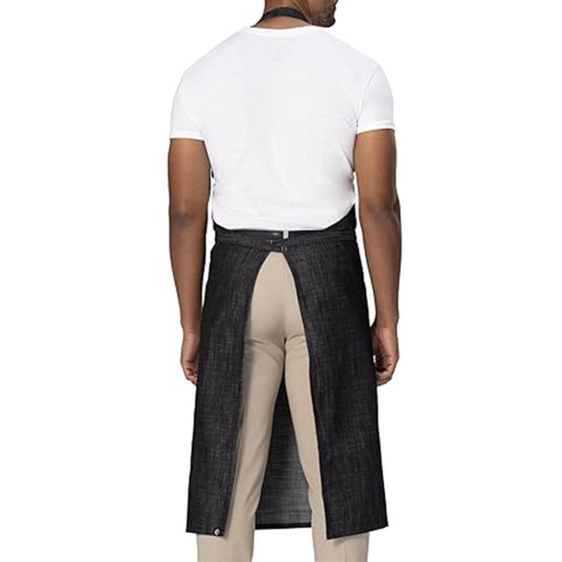 Algodón y lino de Amazon transfronterizo delantal hotel catering hombres y mujeres ropa de trabajo blusa cocina casera chef delantal al por mayor