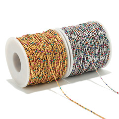 Cross-border hot selling stainless steel jewelry chain 3:1 drop oil 1.6mm bead chain DIY necklace bracelet anklet sub accessory