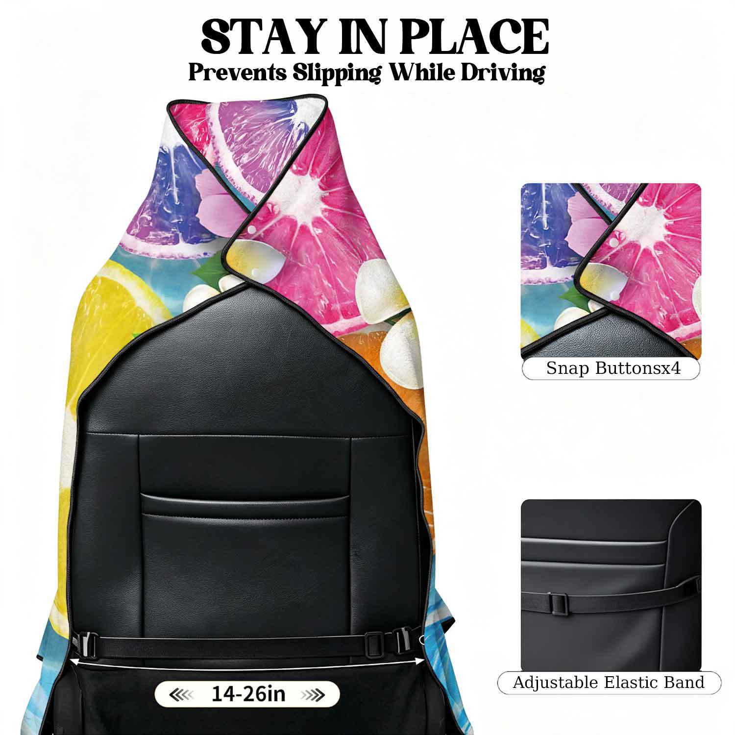 Printed bath towel and car seat cover 2-in-1, ultra-fine fiber outdoor beach and car dual-use universal seat cushion
