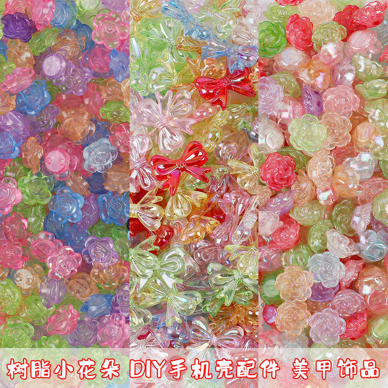 Transparent Rose Nail Art Decoration Flower DIY Phone Case Nail Sticker Color Bow Jewelry Accessories Transparent Rose Nail Art Decoration Flower DIY Phone Case Nail Sticker Color Bow Jewelry Accessories