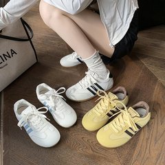 潮流德训鞋女款2025秋季新款学生百搭休闲运动鞋韩系拼色平底女鞋