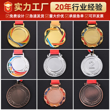 运动会金属奖牌比赛挂牌铜牌定制马拉松奖牌赛事跑步奖章制作logo