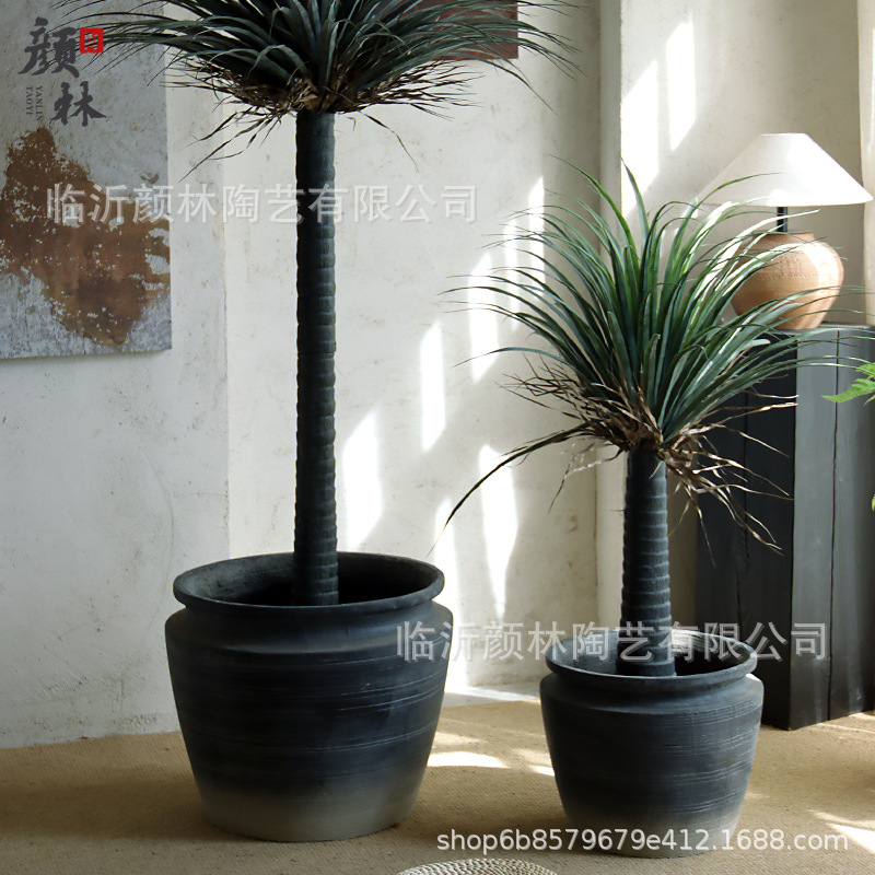 Gran calibre de maceta de cemento jardín balcón plantación de árboles gran maceta casa centro comercial hotel gran maceta de decoración de plantas verdes