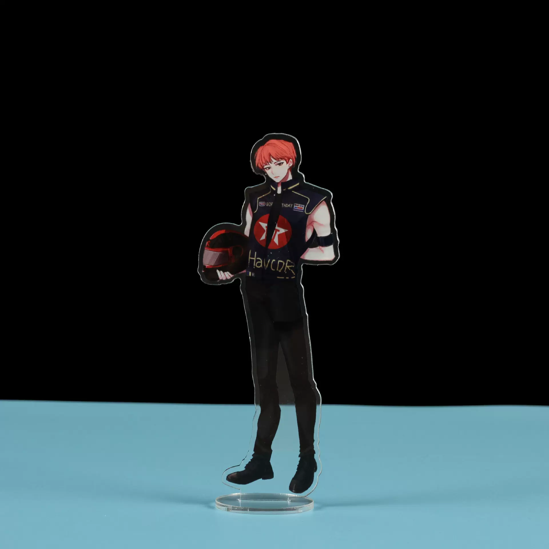 透明亚克力人形立牌创意卡通动漫明星周边立牌批发来图印LOGO