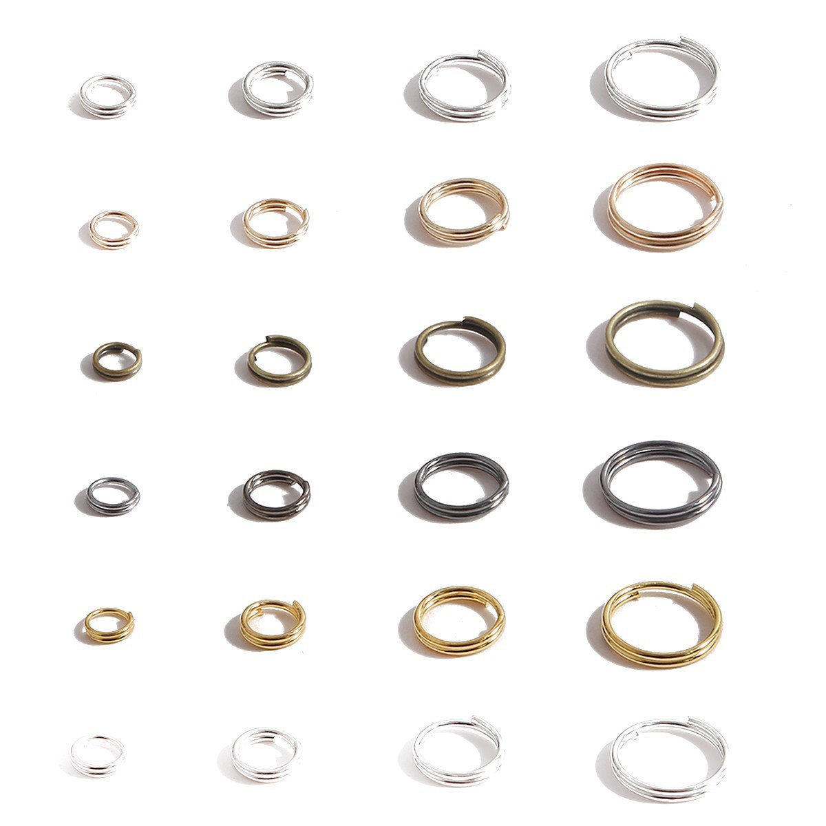 500 anillos de conexión de anillo abierto de doble anillo de hierro bricolaje hecho a mano horquilla llavero accesorios de oreja materiales