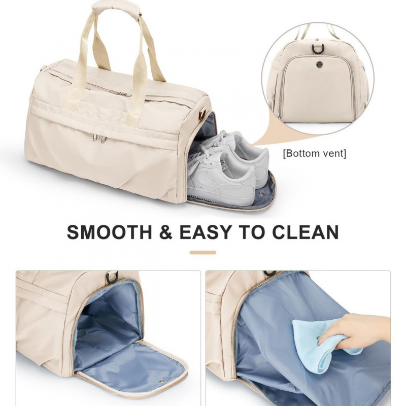 Bolsa de fitness con zapato compartimiento bolsa de equipaje deportivo impermeable bolsa de viaje bolsa de yoga con barra de tracción cubierta de viaje almacenamiento