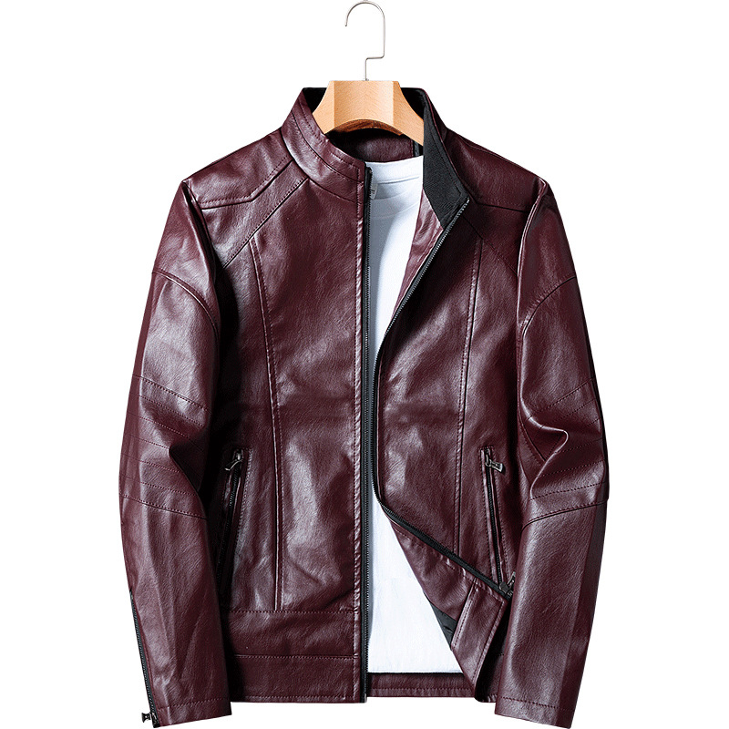 Men's Clothing leather jacket men's coat spring and autumn ins trendy men's clothing autumn and winter workwear leather jacket_voghion.com