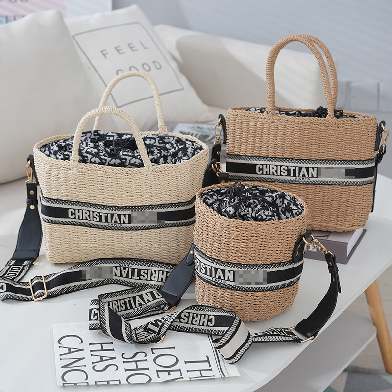 Cross-Border Large-Capacity Straw Woven Bag, Handbag, Fashionable and Simple Commuter Bag, Daily Trendy Large-Capacity Tote Bag
