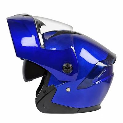 Flip-Up Helmet, Electric Motorcycle | Motosiklet kaskı (dəbilqə) - 511-blue