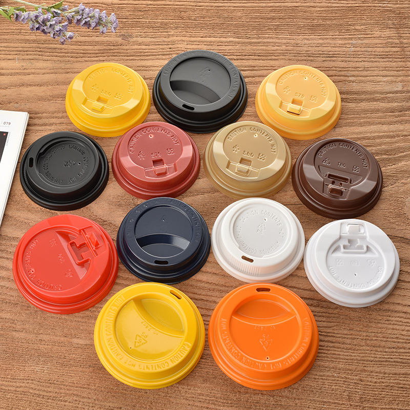 Cross-Border Export 90 Caliber Bayonet Ps Coffee Lid Disposable 80 Plastic Pointed Mouth Flat Mouth Hot Drink Paper Cup Lid