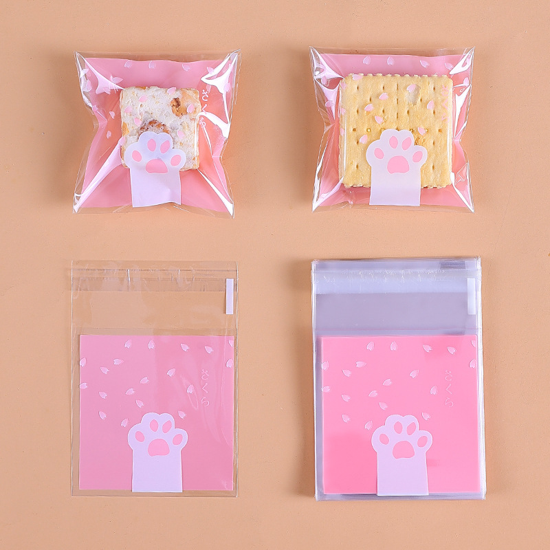 Navidad auto-Sellado bolsa pegajosa copo de nieve bolsa de embalaje crujiente máquina de sellado bolsa Año Nuevo leche azufaifo Galleta de vaca papel de embalaje azúcar