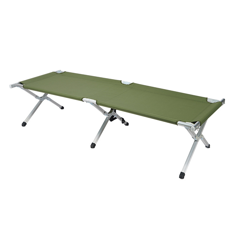 Cama plegable de aleación de aluminio simple para exteriores Cama para el almuerzo individual Cama de escolta de marcha de campamento de socorro de emergencia conveniente