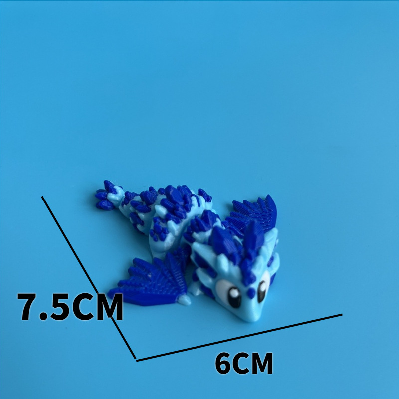 3D打印飞行龙全身可活动宝石飞行龙迷你摆件花瓣龙蛋套装儿童玩具|undefined