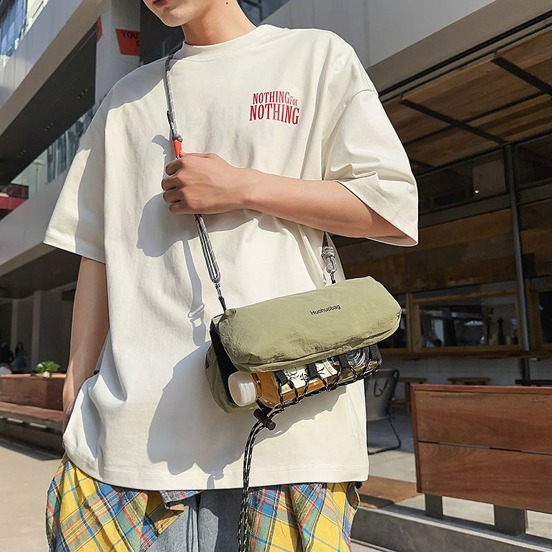 Japanese-Style Tl Alternative Folding Bag, Water Bottle Bag, Crossbody Bag, Mountain-Style Outdoor Shoulder Bag, Men's Umbrella Bag, Trendy Mountain-Style Outdoor