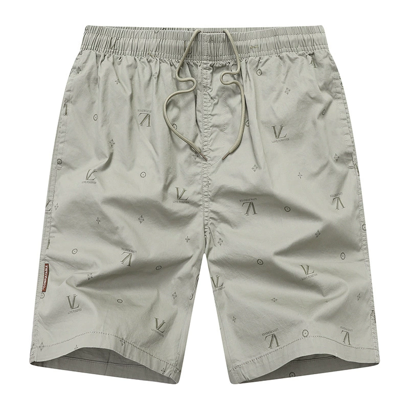 2025 новые шорты с принтом с принтом алфавита, хлопчатобумажная стирка повседневные шорты долго есть фабрика прямых волос