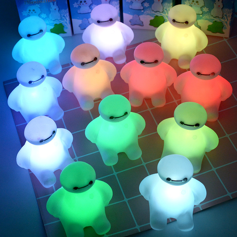 Illuminated Cartoon Color-Changing Night Light Big White LED Night Light Bedside Lamp Creative Birthday Gift Toy Lamp Gift