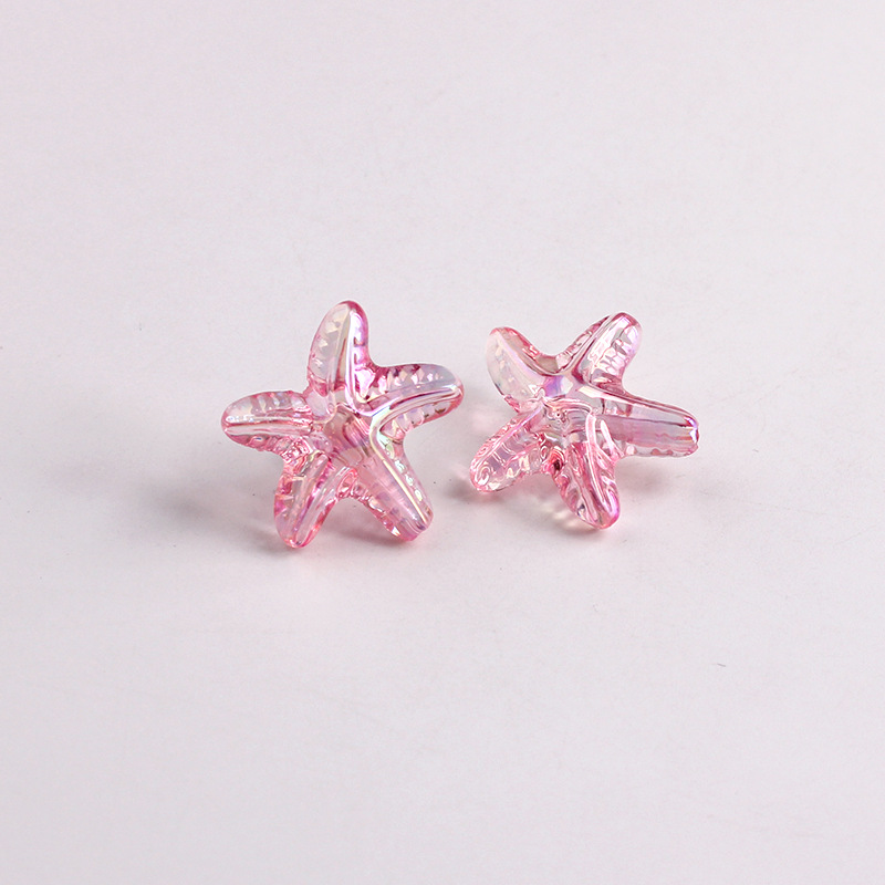 1g Weight Beads Jewelry Making Type DIY Ornament Accessories Classification 1 Piece Quantity Acrylic Material Starfish Pattern All Seasons Season Polished Finish Plating Design Cute, Simple Style Style 1 Piece Acrylic Starfish Polished Beads DIY Ornament Accessories 5