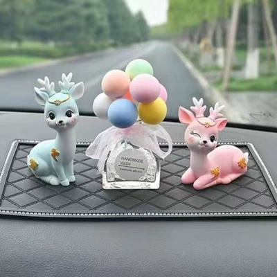 center console decoration high-end | Car ornaments - color-little-fairy-deer-macaroon-balloon-bottle-medium-drill-pad-send-no-trace-glue-10