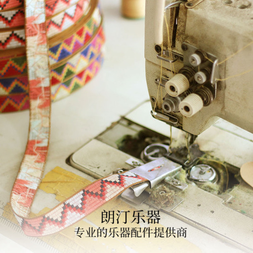 Bohemian style ukulele leather strap Ethnic style ukulele ukulele tail spike shoulder strap