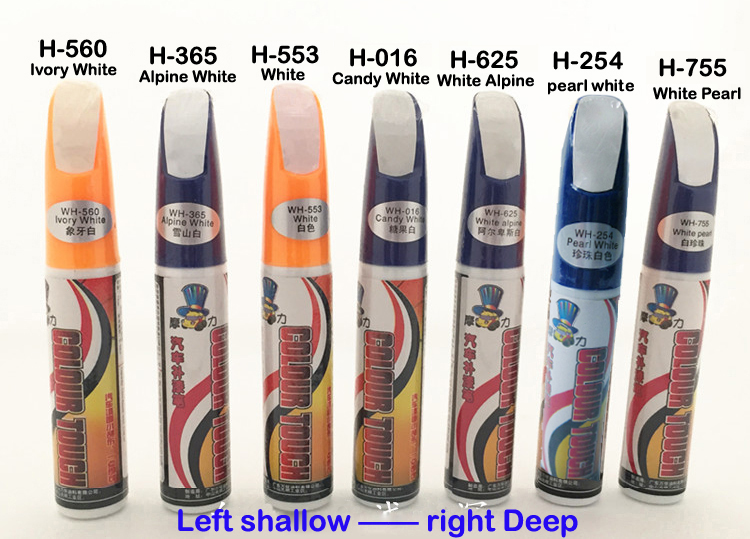 Moli Green Series Car Touch-Up Pen, Car Paint Scratch Repair Pen, Black, White, Red, Silver, Gray, Blue, Gold, Brown, Yellow
