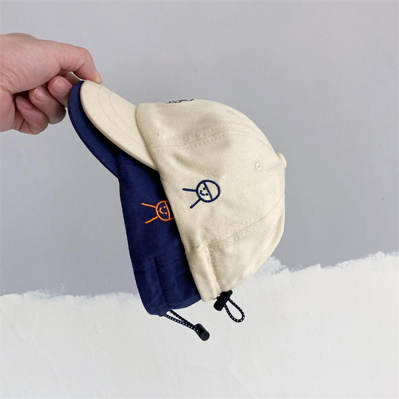 Parent-child children's hat girls fashionable short brim adjustable peaked hat boys spring summer autumn pure cotton baseball cap trendy