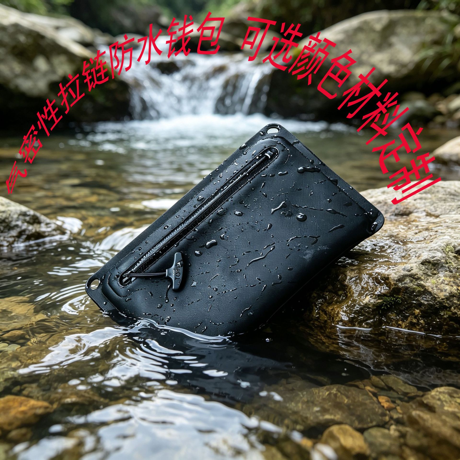 新款潜水级TPU防水钱包气密性拉链护照卡券钥匙包海滩游泳手机袋